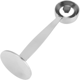 CYSFETENA Edelstahl Kaffeelöffel Portionierer Mit Tamper,2 in 1 Kaffeelöffel Portionierer, Multifunktionaler Tragbarer kaffeemesslöffel für Kaffee Zucker Kakao Zubereitung Messung