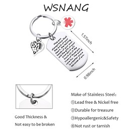 WSNANG EMT Gift Emergency Medical Technician Jewelry Paramedic Gift Medical Technician Gift (EMT Keychain)