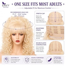 ENVY BODY SHOP Peluca Country Diva para mujer, peluca rubia rizada estilo western con flequillo, peluca sinttica de gran volumen estilo aos 80 para...