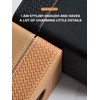 Cloudever Tissue Box Holder Cover, Modern PU Leather Square Decorative