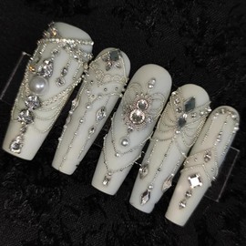 3D Metal Nail Art Charms Gold Silver Micro Caviar Beads Nail Rivets Studs with Magnetic Pen for Steel Ball Suction, for DIY Crafts Jewelry Decoration Nail Supplies