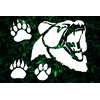 Reusable Grizzly Bear & Paw Print Stencil 11" x 8.5"