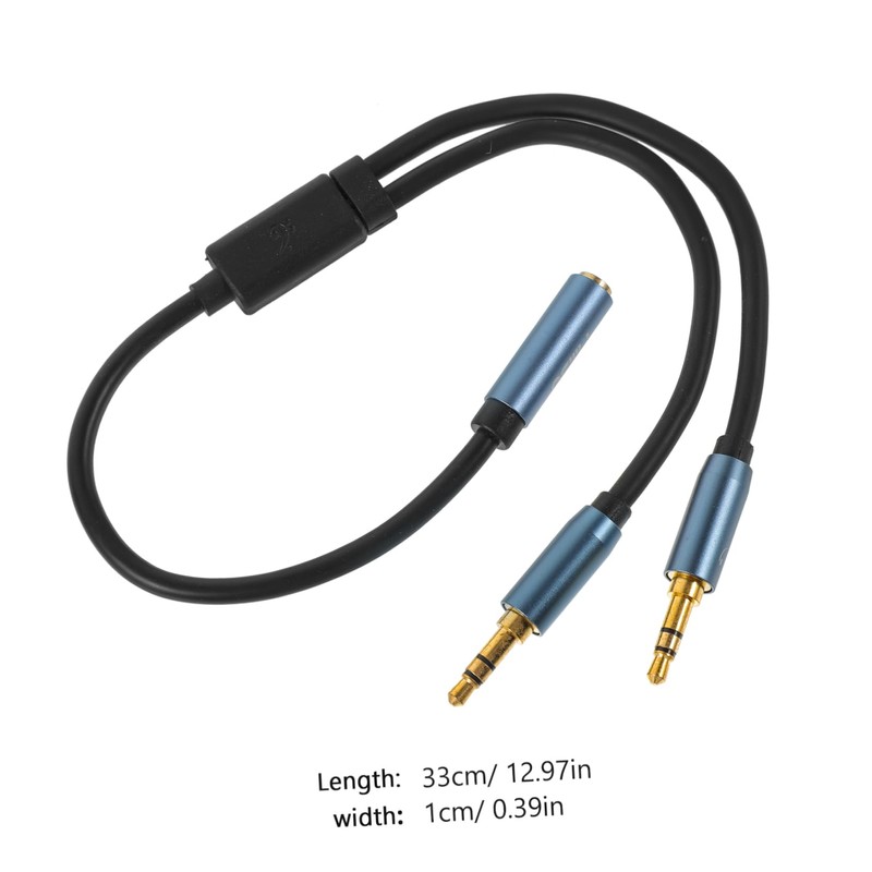 CAXUSD 1pc Headphone Audio Splitter y Adapter Cable Compact Earphone