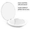 Milishow Travel Mirror with LED Lighted, 1x/10x Magnification Compact Mirror