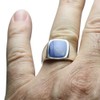Fine Signet Ring 925 Silver with Lapis Lazuli, Silver