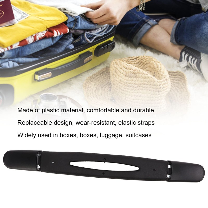 Alomejor Plastic Luggage Pull Handle Black Flexible Spare Strap Handle