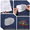 4 Sheets Stick and Stitch Embroidery Paper Patterns, Butterflies Stabilizer