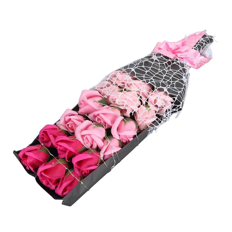 LED Artificial Rose Flowers Fake Roses Bouquet Light Up Forever