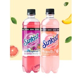 Sunkist Zero Soda 600ml 24 packs, 2 types, 1 choice (plum grapefruit, peach lemon) / 썬키스트 제로 소다 600ml 24입 2종 1택 (자두자몽, 복숭아레몬)