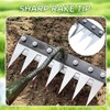 Weeding Rake, 7 Teeth Weed Rake, Garden Rakes Heavy Duty,