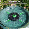 Yzert Solar Fountain for Bird Bath Green Flower White Lights,
