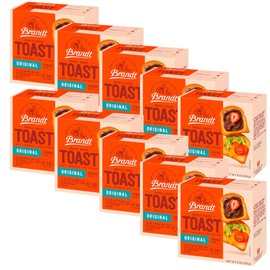 Brandt Zwieback Rusk | Sweetened Crispy Bread | Perfect for Teething Children | Enjoy With Sweet or Savory toppings | 8 oz each [Pack of 10]