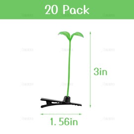 AUEAR, 20 Pack Green Bean Sprout Hair Clips Plant Hairpins Funny Little Grass Barrette hairpin for women Accessories
