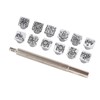 12Pcs Stamping Punch Tool Tang Dynasty Flower Design DIY Vegetable