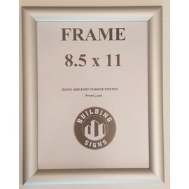 BUILDINGSIGNS.COM Silver Snap Poster Frame/Picture Frame/Notice Frame 8.5 x 11 Front Load Easy Open Snap Frame (Aluminum !!!)