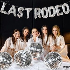 KatchOn, Last Rodeo Balloons - 22 Inch, Pack of 13 | Bachelorette Decorations, Disco Balloons, Cowgirl Party