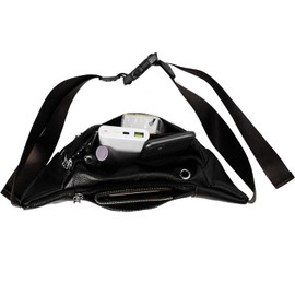 Crossbody Sling Bag for Women Trendy - Fashionable Fanny Packs Leather Chest Belt Black Bag Purse for Men for Travel Sport Camping