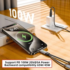 chenyang USB C Splitter, 2 in 1 USB C to Audio and Charger Adapter,USB C 1 to 2 USB C Headphone Jack and PD 100W Fast Charging Support Charge & Music at Same time