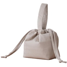 Insulated Lunch Bag, Beige, Drawstring Lunch Bag, Bento Bag, For Adults, With Handle, Lightweight, Thermal Bag, For Kids, Large Outdoors, Picnics, Bento