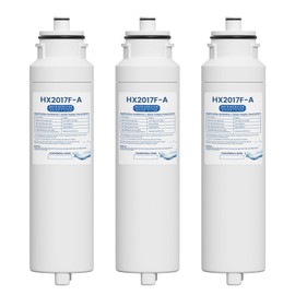 HX2017FR-A HX2017F-A Water Filter Cartridge Compatible with Hisense HRF266N6CSE1, HRF266N6CSE, HRF209N6CSE, HRF254N6TSE, HRF254N6DSE Twist-In Models, 3 Packs