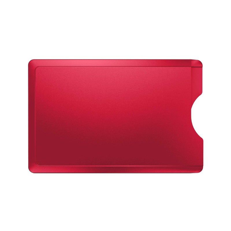 CardTresor Casual Stainless Steel Red RFID / NFC Protection, red,