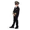 WILBERS & WILBERS 310467 Children's Pilot Costume in Black, Captain,