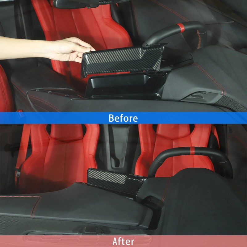 car-king888 ABS Carbon Dashboard Navigation Screen Back Cover For Corvette