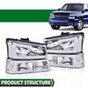 LQI LED DRL Headlights Assembly Compatible with Silverado/Avalanche 2003-2007 (Fit