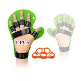 Hand Brace Resting Hand Splint Finger Stroke Recovery Equipment Finger Straightener Extender Hand Therapy Equipment with Finger Support (Fit Right or Left Hand)