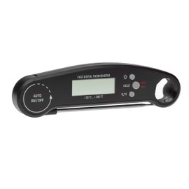 TFA Dostmann Digitales Küchenthermometer, 30.1061.01, Klappthermometer, mit Flaschenöffner, Hintergrundbeleuchtung, BBQ Fleischthermometer, L 160 (275 x B 44 x H 21 mm