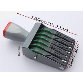 Traditional Rubber Date Stamp, Numbering Stamp, Multi-Function DIY Roller Stamp,Business Stamps Office & School Supplies (6 Digits Roller Stamp)