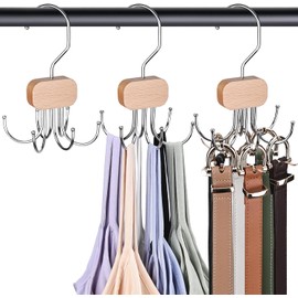 3PCS Perchas de Ropa para Cinturón, Percha para Playera sin Manga, Sujetadores, Ganchos para Ropa, Organizador de Accesorios para Clóset y...         