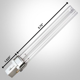 ViaAqua 2 PCS UV Light Bulbs 13W Watt G23 Base for Jebao SUNSUN Aquarium UVC Sterilizer