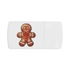 'Gingerbread Man with Bow Tie' Pill Box with Tablet Splitter