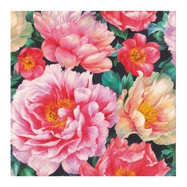 Keep Unique 20-ct 13x13 Flowers Paper Luncheon Decoupage Napkins, 3-Ply Servilletas Printed Flower Chinese Peony Cocktail Napkin for Art, Dinner and Party, Disposable Napkins Decorative