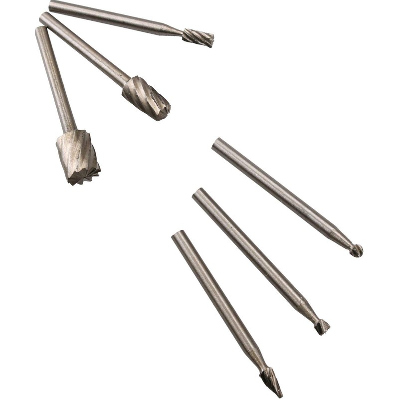 Micro HSS Burr Set for Rotary Tools with 3.17mm Chuck