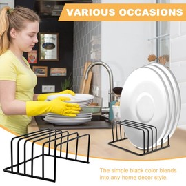 2Pcs Cutting Board Organizer, Kitchen Organizer Rack Space-Saving Kitchen Storage Cutting Board Holder Divided Holder for Cutting Boards, Bakeware, Cookie Sheets Countertop Cabinet Organization