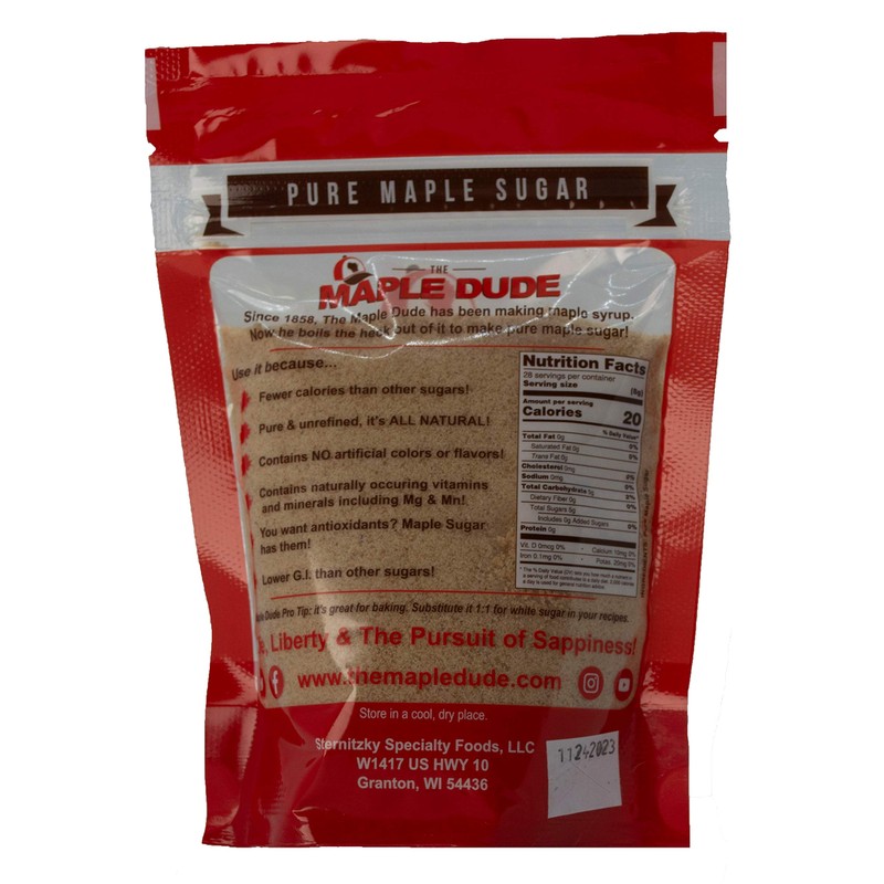 Pure Maple Sugar (8oz Bag) - Maple Dude | Natural