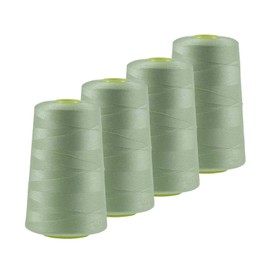 4 x 4572m Oeko-Tex Overlock Sewing Thread Colours 581 to 620, Colour: A612 Hay Green