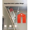 2Pcs New Attic Ladder Hinge,Aluminum Step Ladder Hing Kit
