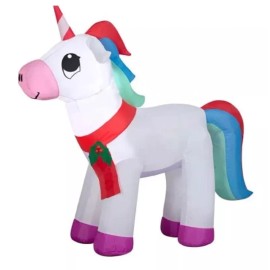 Gemmy 3.5’ Colorful Unicorn  Christmas Inflatable by Gemmy
