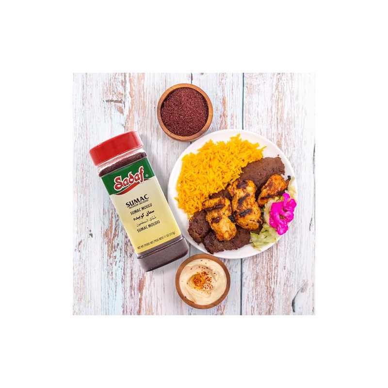 Sadaf Sumac spice ground - Pure sumac seasoning powder -