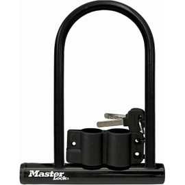 Master Lock U-Lock Keyed Bike Lock, 7-1/4-inch Anti-Theft Device, 8320D