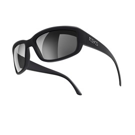 REKS Satin Touch Black Wrap Around with Silver Mirror lens