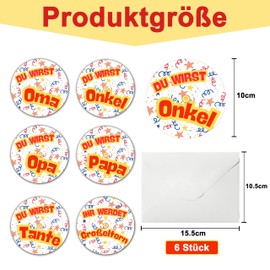 Yezirzax Schwangerschaft verkünden mit 6 Rotating puzzle, Karten Rotieren mit Umschlag, Überraschungsrätsel für Schwangerschaft Verkündung Oma Opa Papa Onkel Tante Großeltern Geschenk