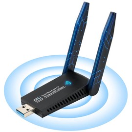 HEEDU Adaptador WiFi USB, 1300Mbps 5dbi WiFi Receptor 802.11 Dongle con Antena Dual Banda 5Ghz / 2.4Ghz de Alta Ganancia para PC Desktop Laptop Tablet, Soporta Windows XP/7/8/10, Mac OS X
