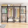 Higeego H18 Garment Rack for Hanging Clothes, 3 Tiers Portable