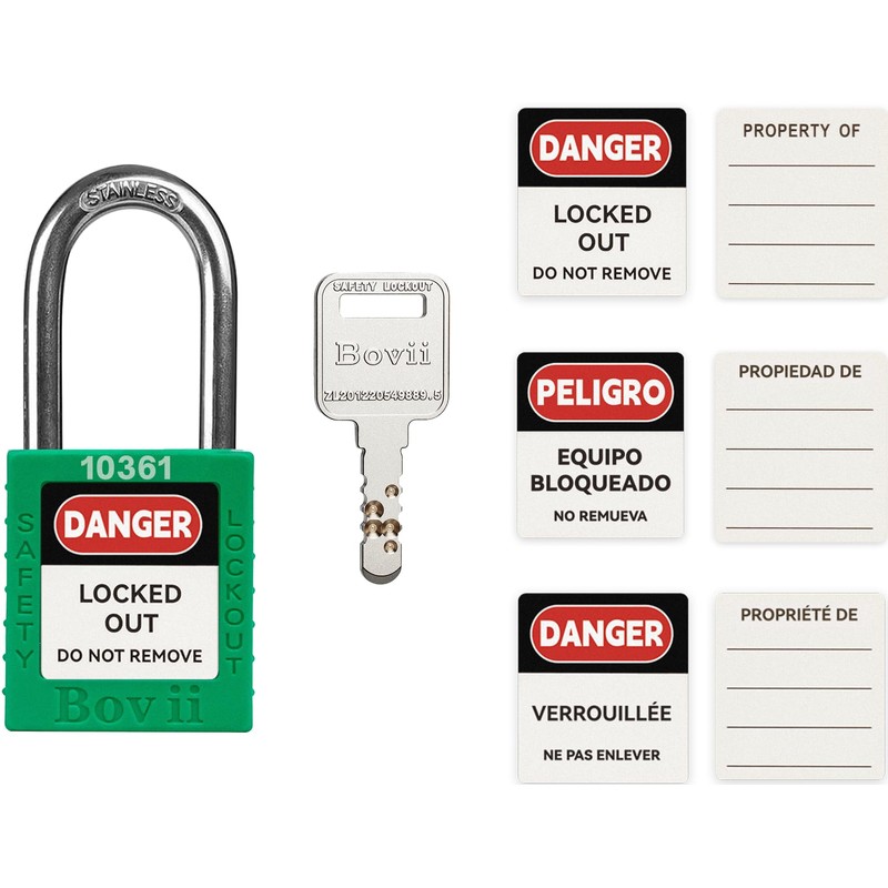 Boviisky 5 Green, Keyed Alike, 1 Keys Per Lock, OSHA
