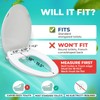 PREMEXA Bidet Toilet Seat for Elongated Toilets, Non-Electric, Dual Nozzle,
