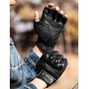 INBIKE Fingerless Motorcycle Gloves Summer Breathable Goatskin Leather Wear Resistant